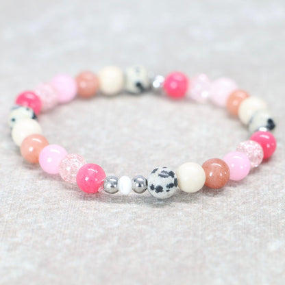 POSITANO FLOWER | Natuursteen armband mix | 6mm | Small Fit