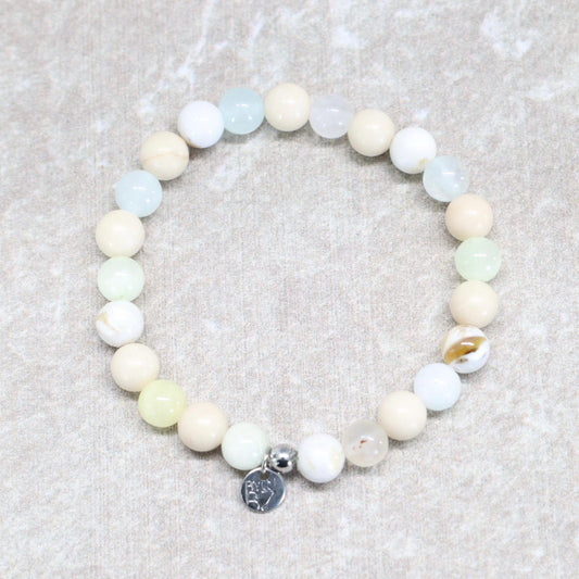 BRELA BREEZE | Natuursteen armband mix | 6mm | Small Fit