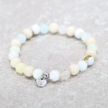BRELA BREEZE | Natuursteen armband mix | 6mm | Small Fit