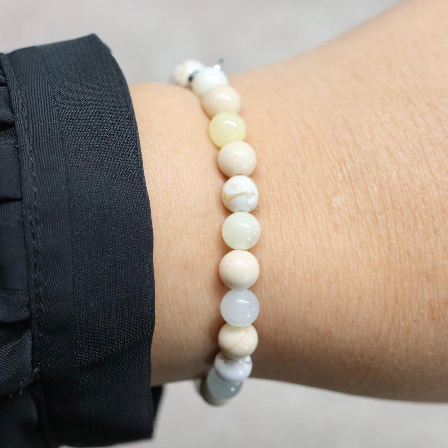 BRELA BREEZE | Natuursteen armband mix | 6mm | Small Fit