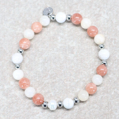 GOZO GLOW | Natuursteen armband mix | 6mm | Small Fit