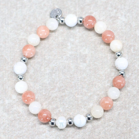 GOZO GLOW | Natuursteen armband mix | 6mm | Small Fit