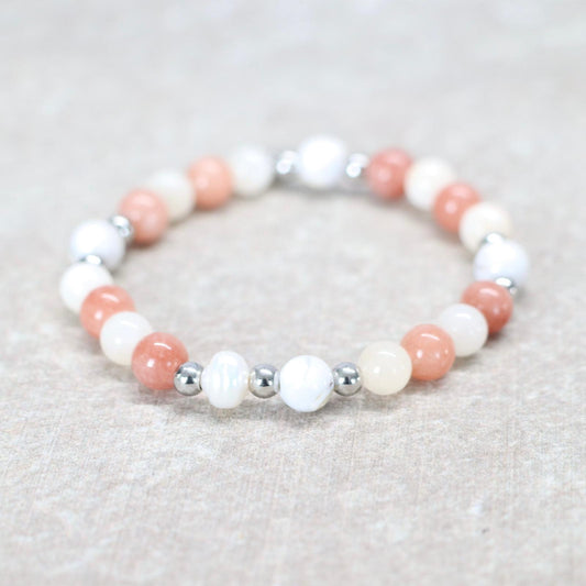 GOZO GLOW | Natuursteen armband mix | 6mm | Small Fit