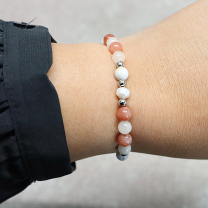 GOZO GLOW | Natuursteen armband mix | 6mm | Small Fit