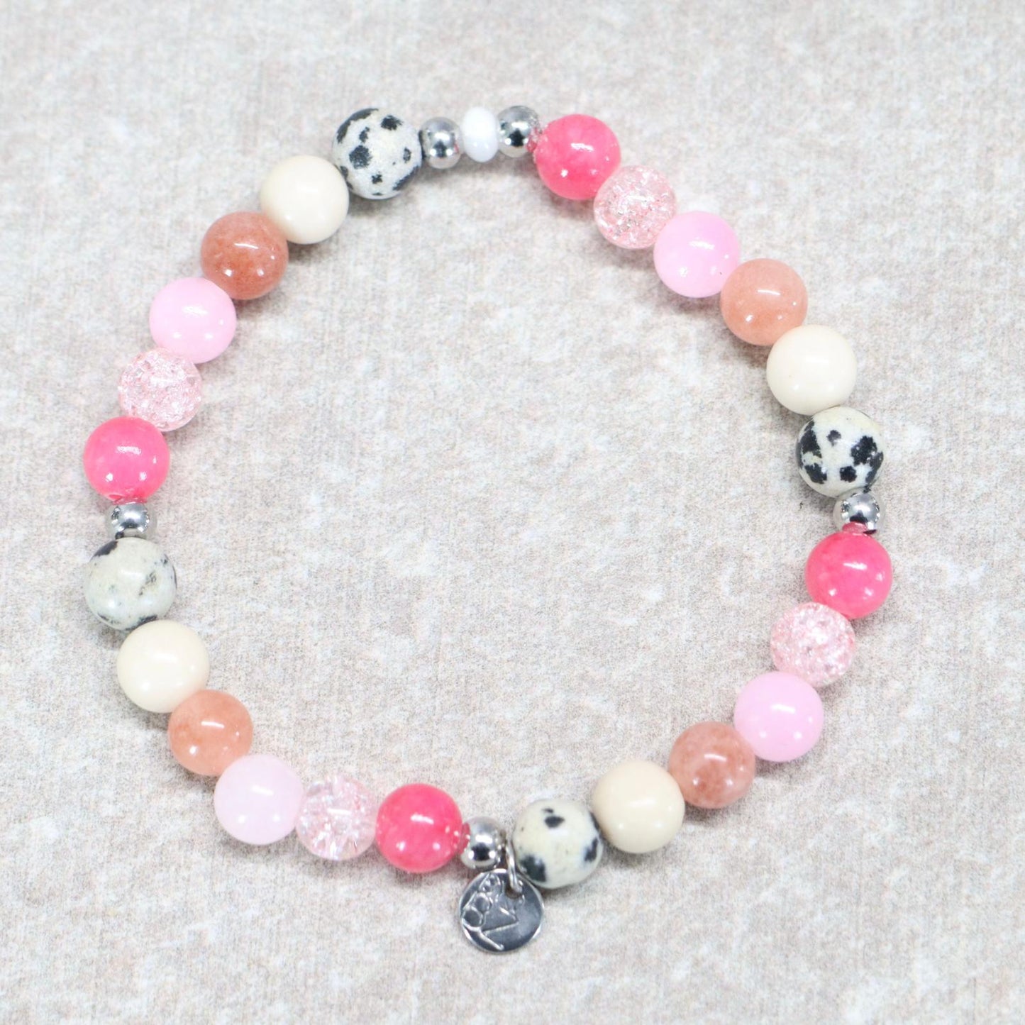 POSITANO FLOWER | Natuursteen armband mix | 6mm | Small Fit