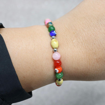 RIO VIBES | Natuursteen armband mix| 6mm | Small Fit