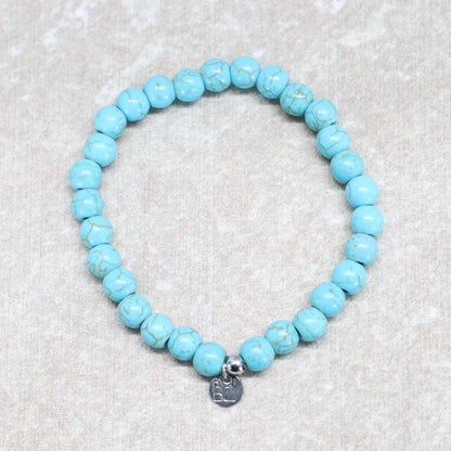 CLASSIC TURKOOIS | Howliet armband | 6mm | Small Fit
