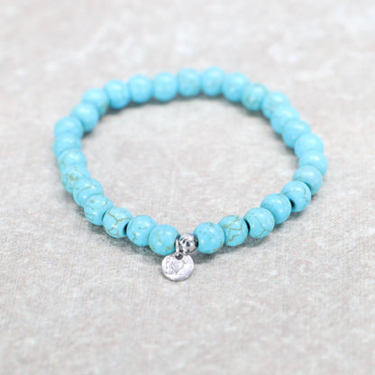 CLASSIC TURKOOIS | Howliet armband | 6mm | Small Fit