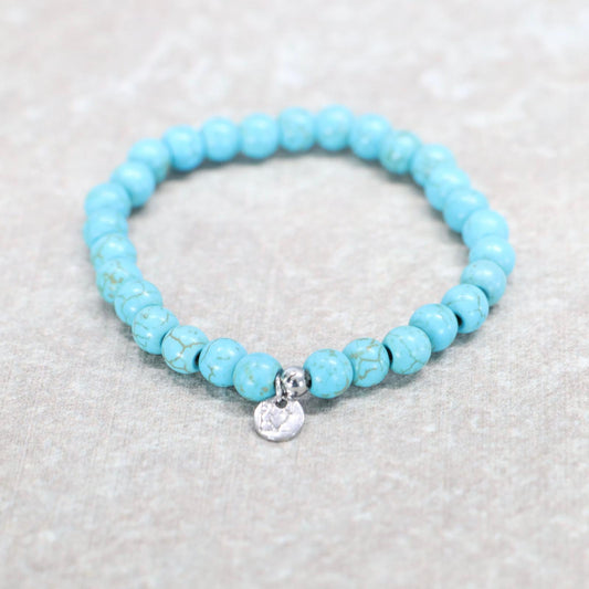 CLASSIC TURKOOIS | Howliet armband | 6mm | Small Fit