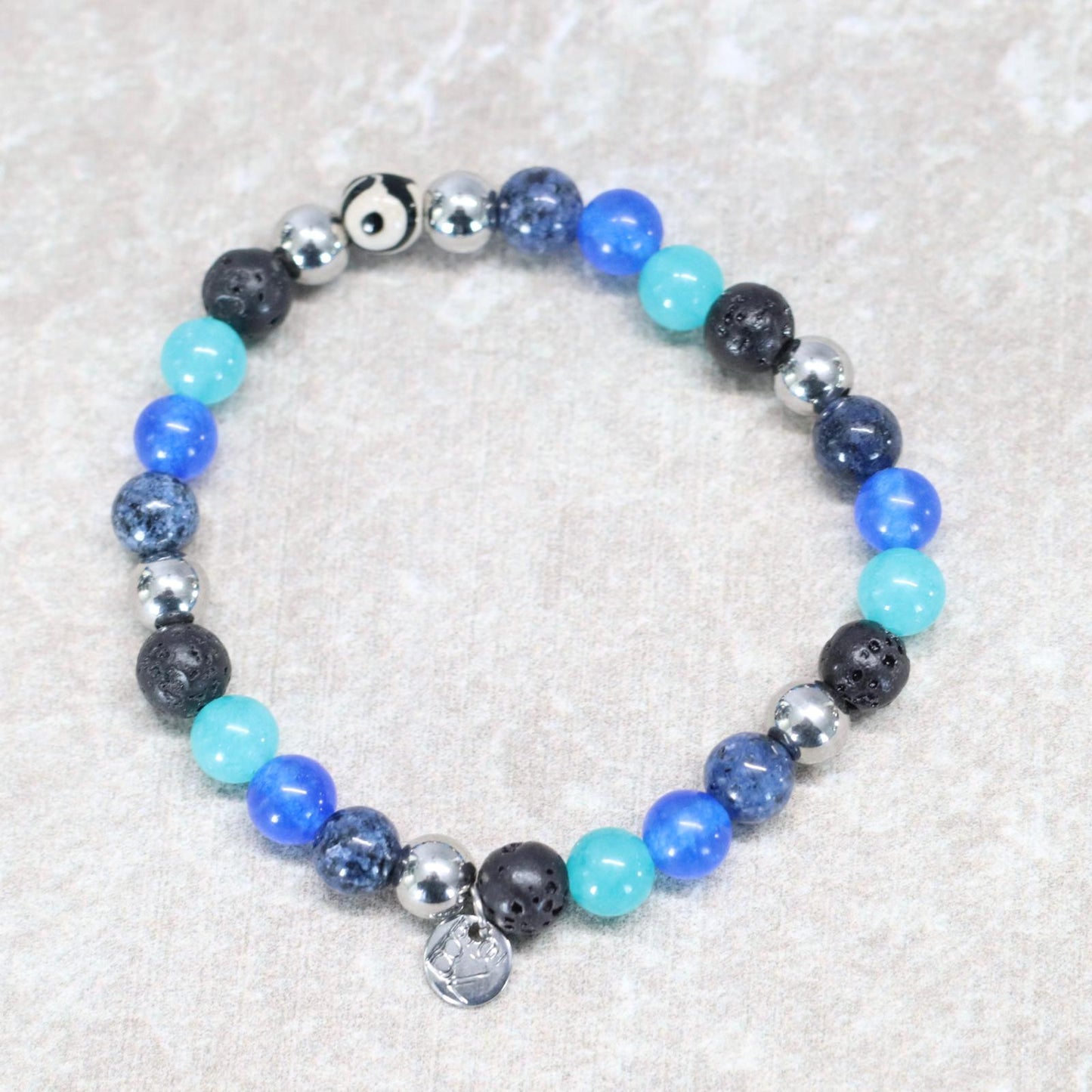 CÔTE D’AZUR GLOW | Natuursteen armband mix | 6mm | Small Fit