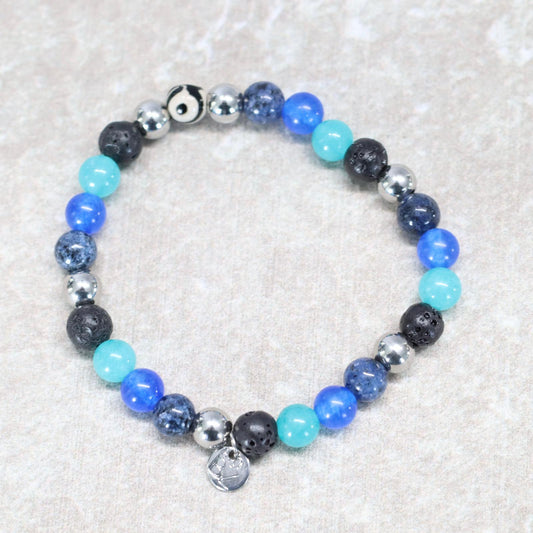CÔTE D’AZUR GLOW | Natuursteen armband mix | 6mm | Small Fit