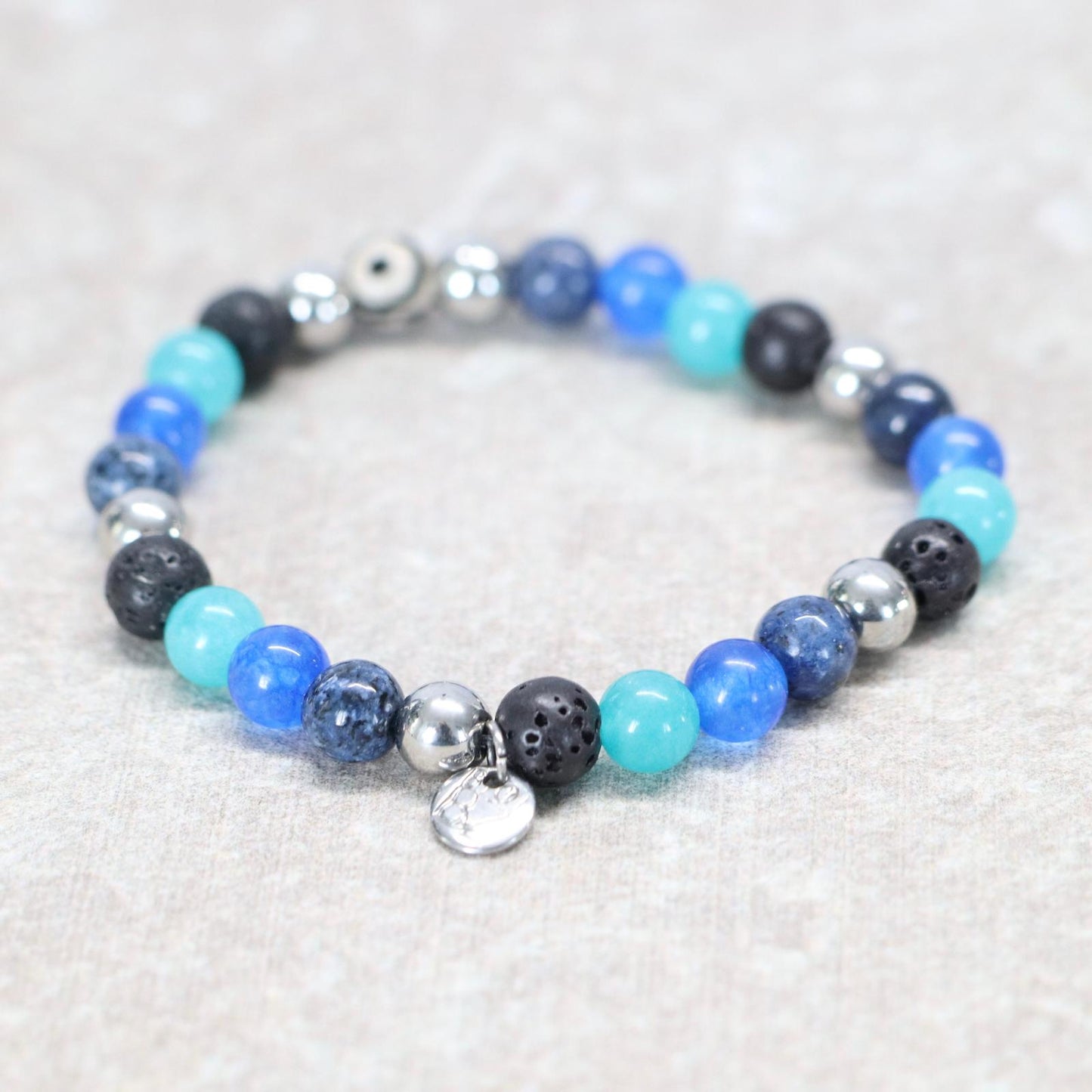 CÔTE D’AZUR GLOW | Natuursteen armband mix | 6mm | Small Fit