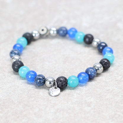 CÔTE D’AZUR GLOW | Natuursteen armband mix | 6mm | Small Fit
