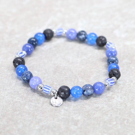SANTORINI BREEZE | Natuursteen armband mix | 6mm | Small Fit