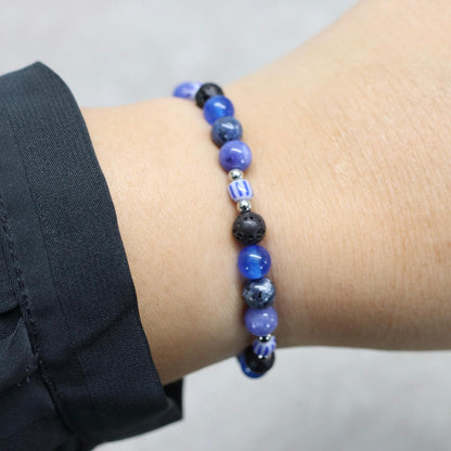 SANTORINI BREEZE | Natuursteen armband mix | 6mm | Small Fit