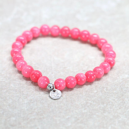 PINK PALMA | Chalcedoon armband | 6mm | Small Fit