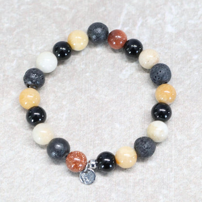TEIDE SUNSET | Natuursteen armband mix | 8mm | Small Fit