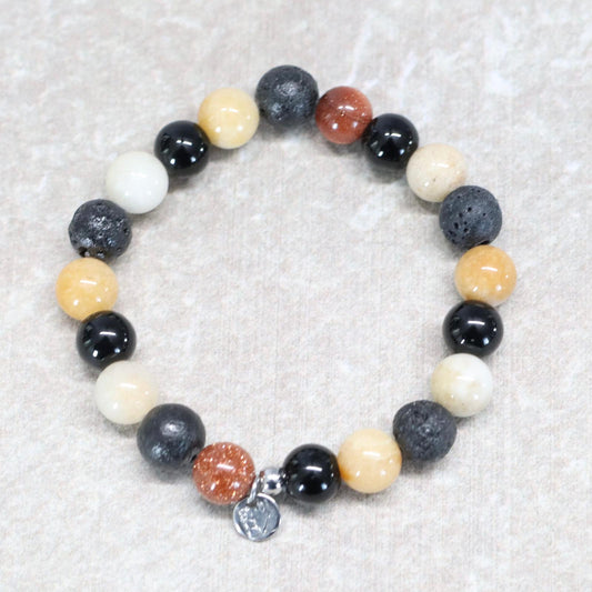 TEIDE SUNSET | Natuursteen armband mix | 8mm | Small Fit