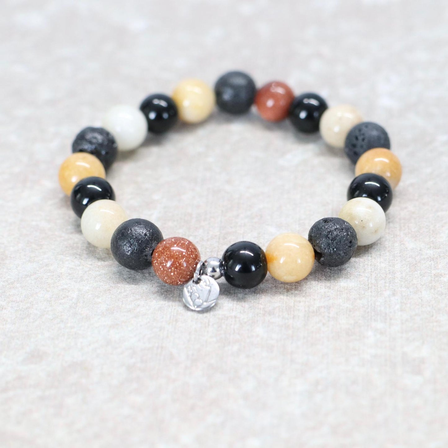 TEIDE SUNSET | Natuursteen armband mix | 8mm | Small Fit