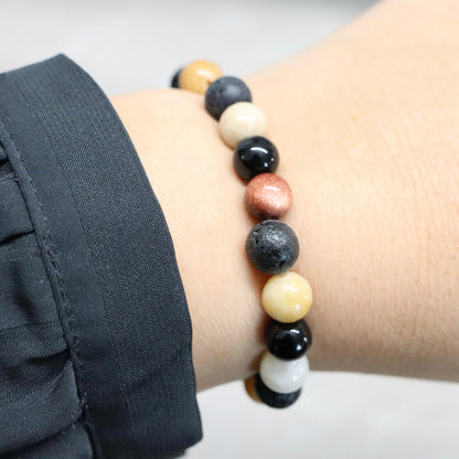 TEIDE SUNSET | Natuursteen armband mix | 8mm | Small Fit