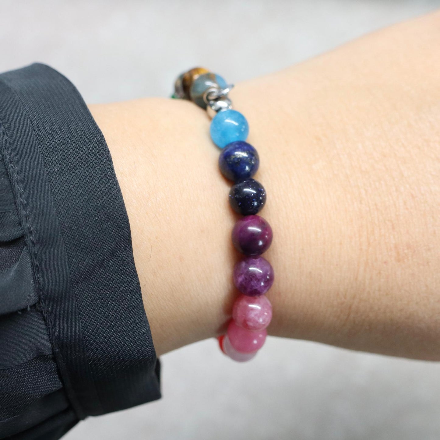 RAINBOW MOUNTAIN | Natuursteen armband mix | 8mm | Small Fit