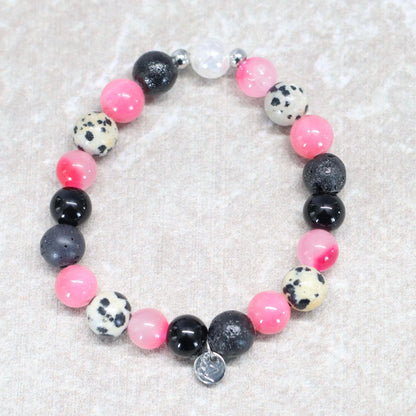 VESUVIO GLOW | Natuursteen armband mix | 8mm | Small Fit