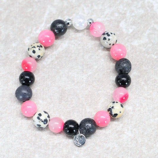 VESUVIO GLOW | Natuursteen armband mix | 8mm | Small Fit
