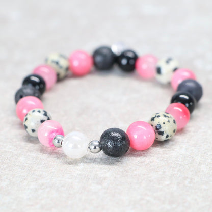 VESUVIO GLOW | Natuursteen armband mix | 8mm | Small Fit