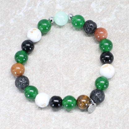 ICELAND MOSS | Natuursteen armband mix | 8mm | Small Fit