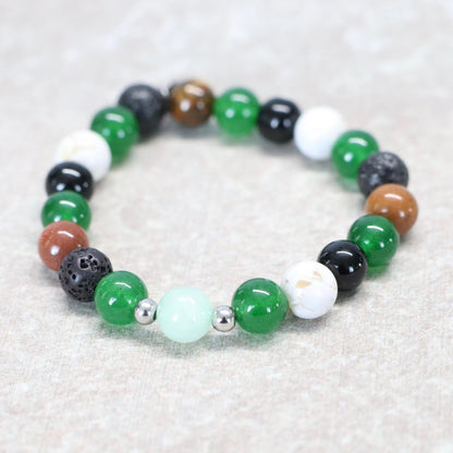 ICELAND MOSS | Natuursteen armband mix | 8mm | Small Fit