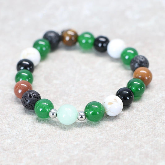 ICELAND MOSS | Natuursteen armband mix | 8mm | Small Fit