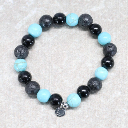 BLUE LAGOON | Natuursteen armband mix | 8mm | Small Fit