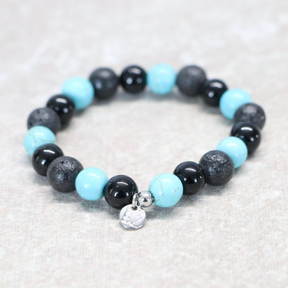 BLUE LAGOON | Natuursteen armband mix | 8mm | Small Fit