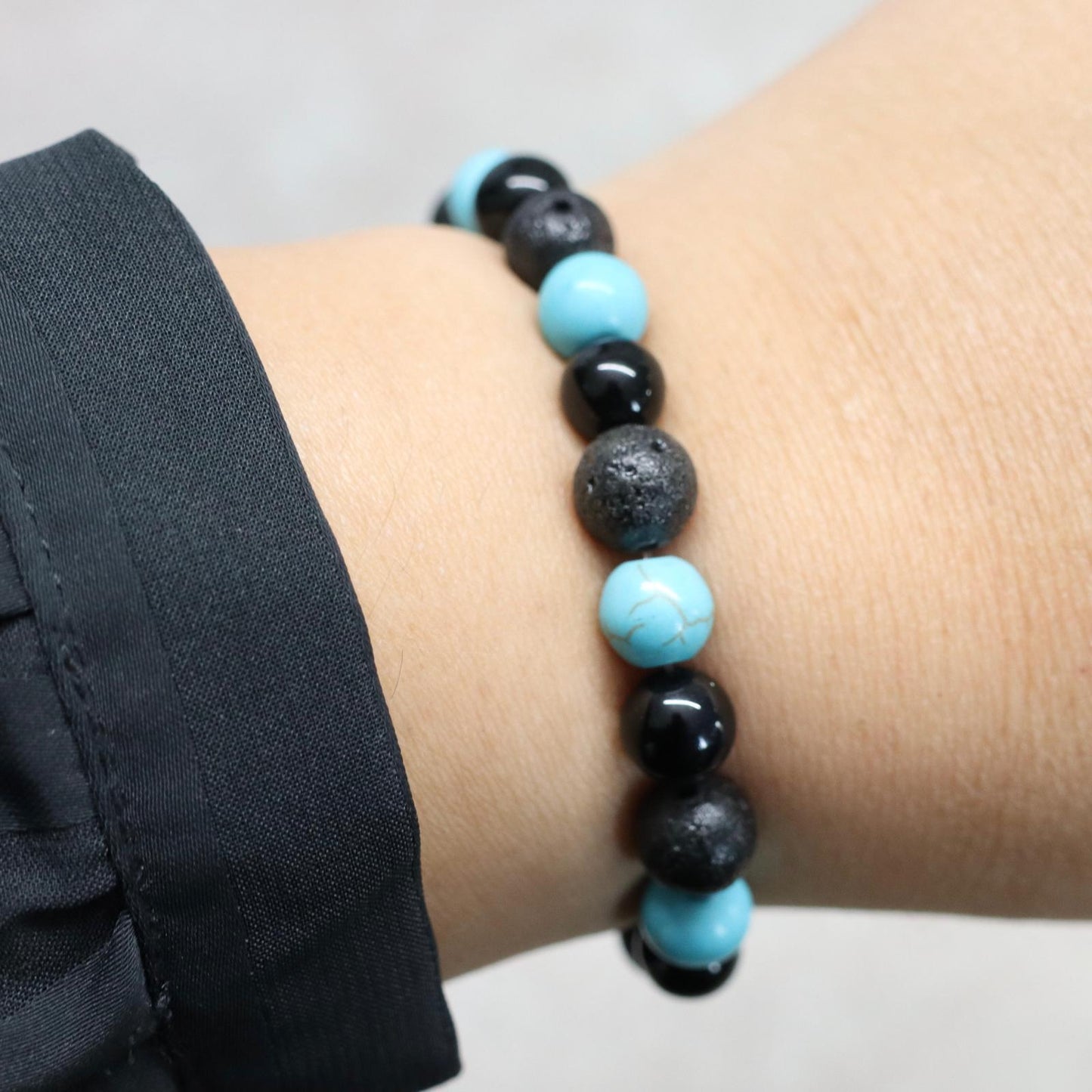 BLUE LAGOON | Natuursteen armband mix | 8mm | Small Fit