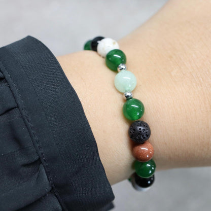 ICELAND MOSS | Natuursteen armband mix | 8mm | Small Fit