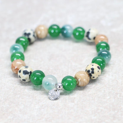 CONNEMARA GREEN | Natuursteen armband mix | 8mm | Small Fit