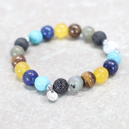 TENERIFE GLOW | Natuursteen armband mix | 8mm | Small Fit