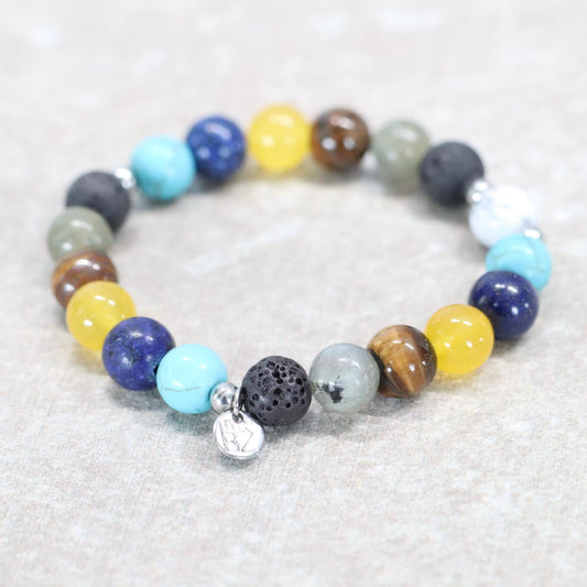 TENERIFE GLOW | Natuursteen armband mix | 8mm | Small Fit
