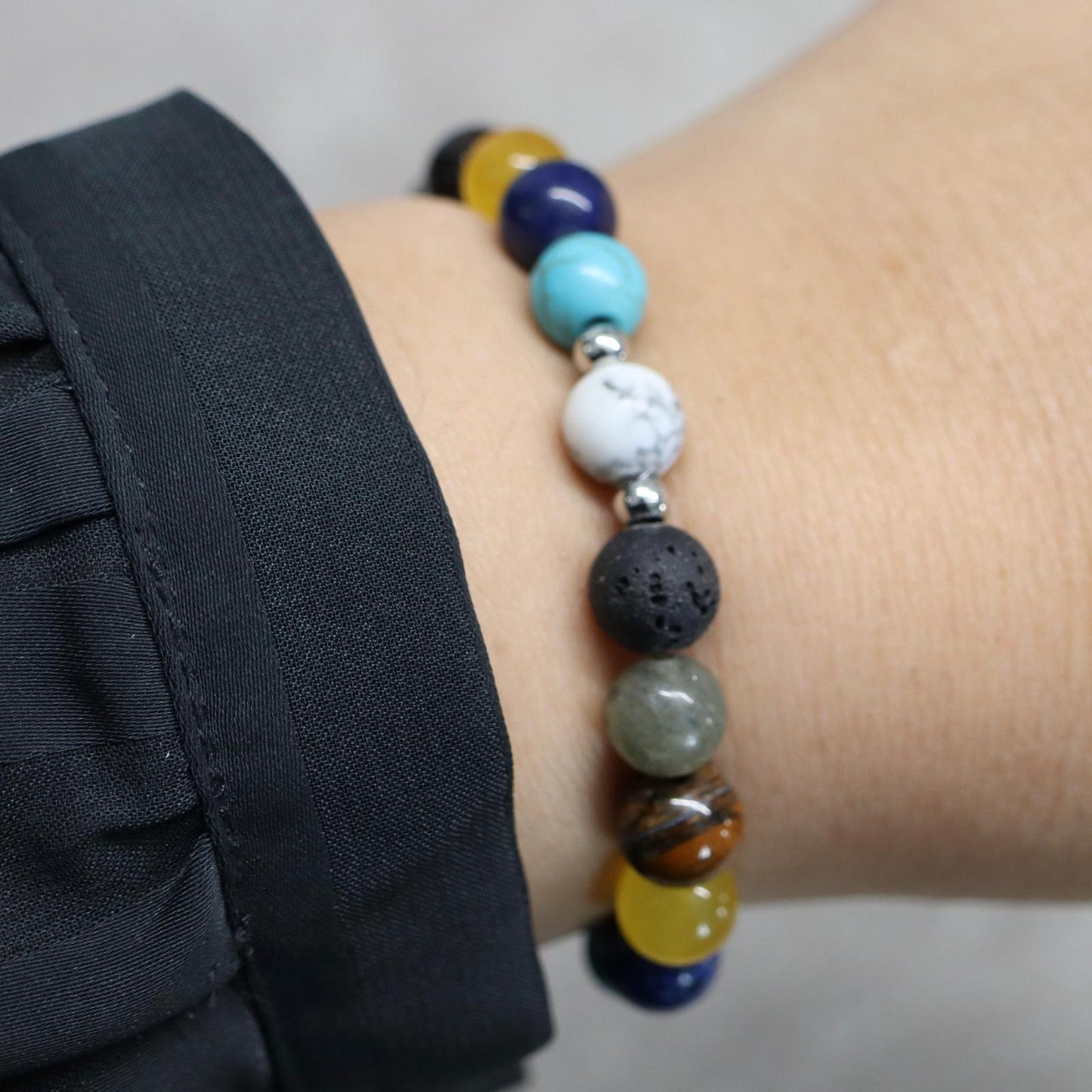 TENERIFE GLOW | Natuursteen armband mix | 8mm | Small Fit