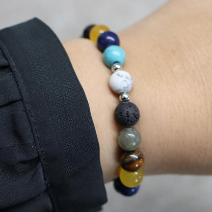 TENERIFE GLOW | Natuursteen armband mix | 8mm | Small Fit
