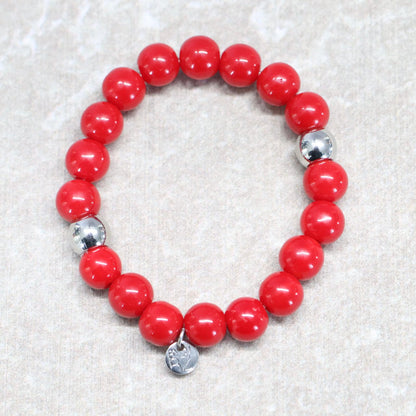 RED SEA | Rode natuursteen armband | 8mm | Small Fit