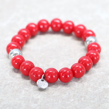 RED SEA | Rode natuursteen armband | 8mm | Small Fit