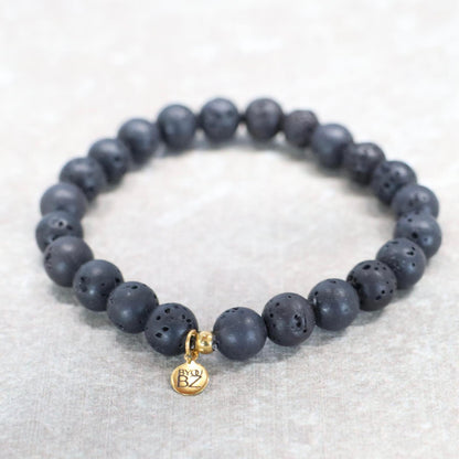 CLASSIC LAVASTEEN | Lavasteen armband | 8mm | Normal Fit