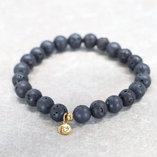 CLASSIC LAVASTEEN | Lavasteen armband | 8mm | Normal Fit