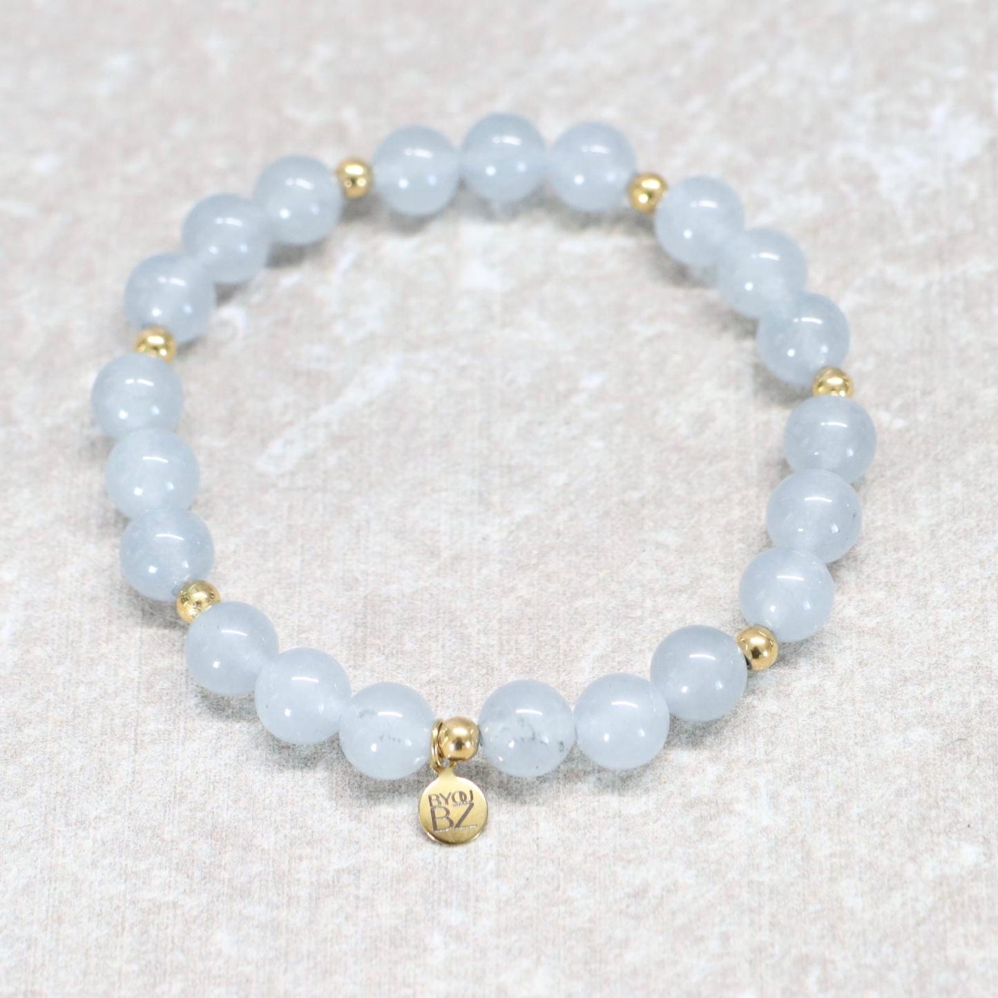 GREY LUCERNE | Chalcedoon armband | 8mm | Normal Fit