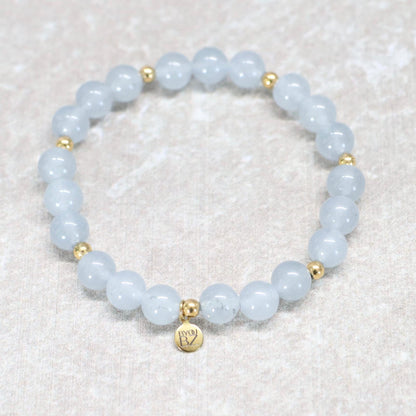 GREY LUCERNE | Chalcedoon armband | 8mm | Normal Fit