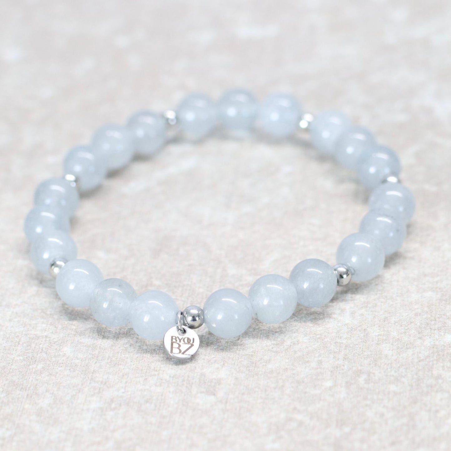 GREY LUCERNE | Chalcedoon armband | 8mm | Normal Fit