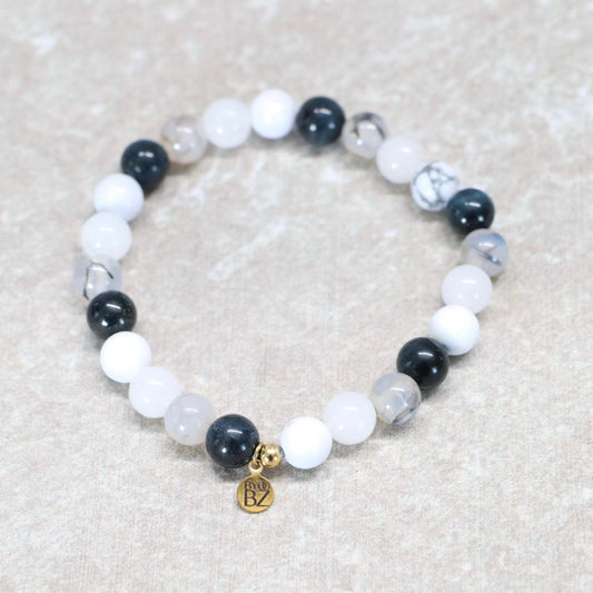 MOUNT FUJI MIST | Natuursteen armband mix | 8mm | Normal Fit