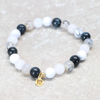 MOUNT FUJI MIST | Natuursteen armband mix | 8mm | Normal Fit