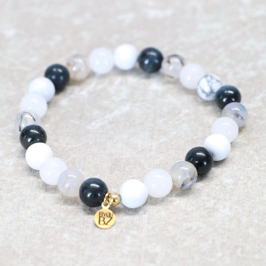 MOUNT FUJI MIST | Natuursteen armband mix | 8mm | Normal Fit